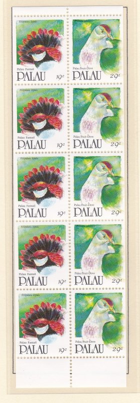 Palau # 269b, 272a, 272b, Birds, Booklet Panes, NH, 1/2 Cat.