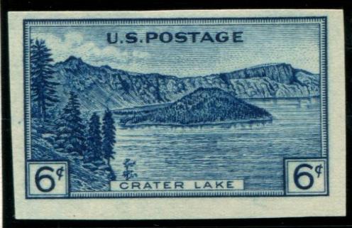 761 US 6c Crater Lake imperf, MNH cv $2.40