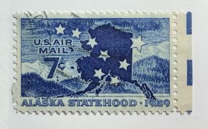 USA 1959 Scott C53 used - 7c,  Alaska Statehood