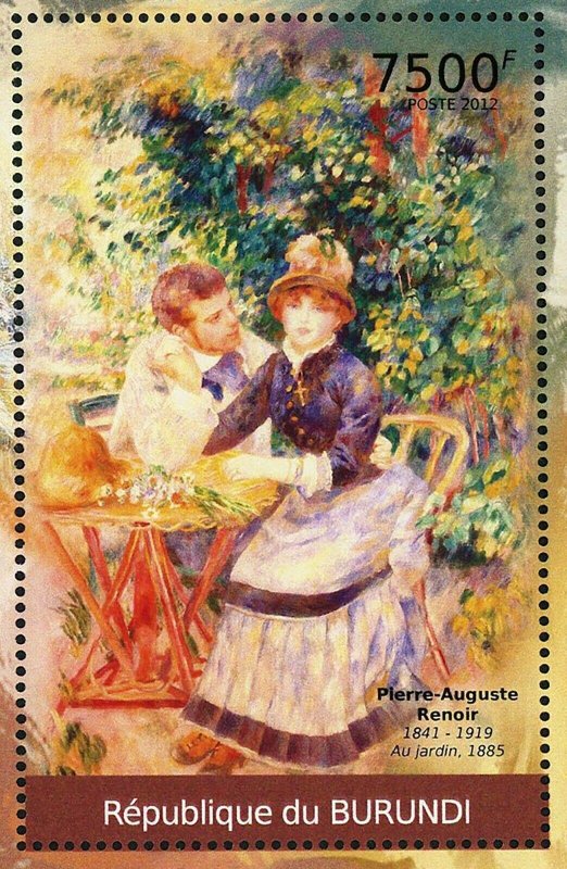 Paintings of Pierre-Auguste Renoir Stamp Art Autoportrait S/S MNH