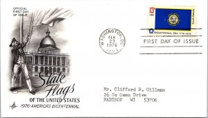 FDC 1976 SC #1682 Artcraft Cachet, South Dakota - Washington DC - Single - J1330