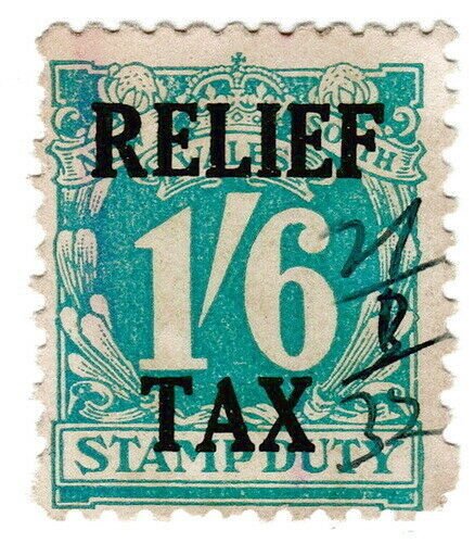 (I.B) Australia - NSW Revenue : Relief Tax 1/6d 