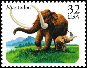 US 3079 Prehistoric Animals Mastodon 32c single MNH 1996