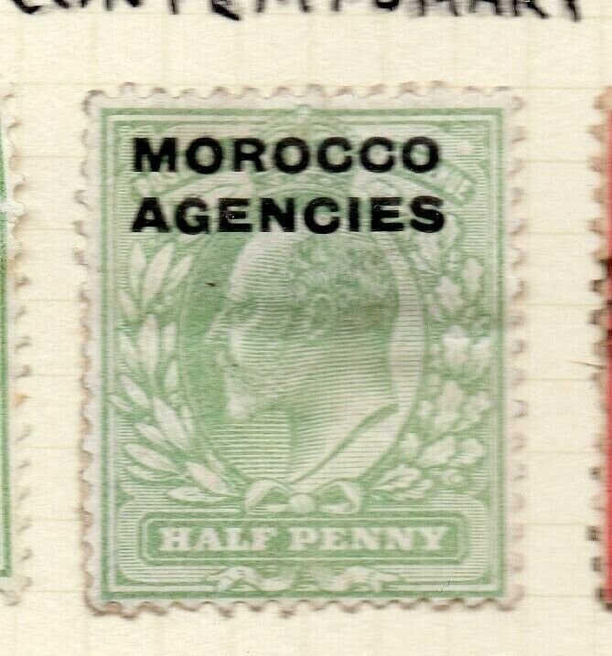 Morocco Agencies British PO 1907-12 Issue Fine Mint Hinged 1/2d. Optd NW-180576