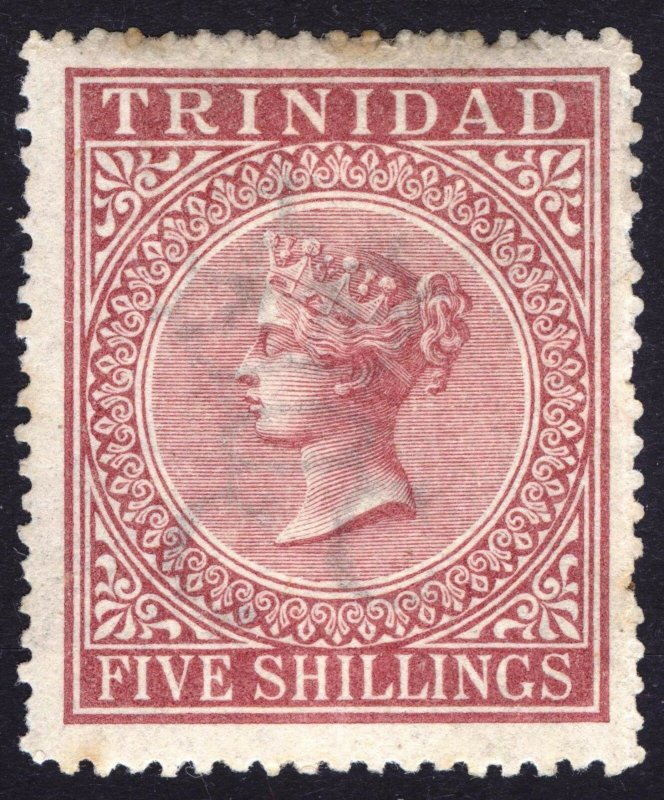 Trinidad 1869 5s Rose Lake SG 87 Scott 50 LMM/MLH Cat £170($212)