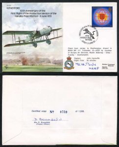 B18c 50th Ann Handly Page Heyford Signed by M.R.A.F. Dermot Boyle (H)