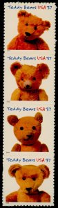 USA 3656a vertical Strip, Teddy bears