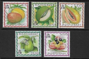 MONTSERRAT SG1132/6 1999 CARIBBEAN FRUITS  MNH