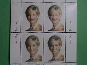 TUVALU STAMP-1997-DIANA- PRINCESS OF WALES -WITH WHITE PEAL NECKLACE-MINT-NH S/S