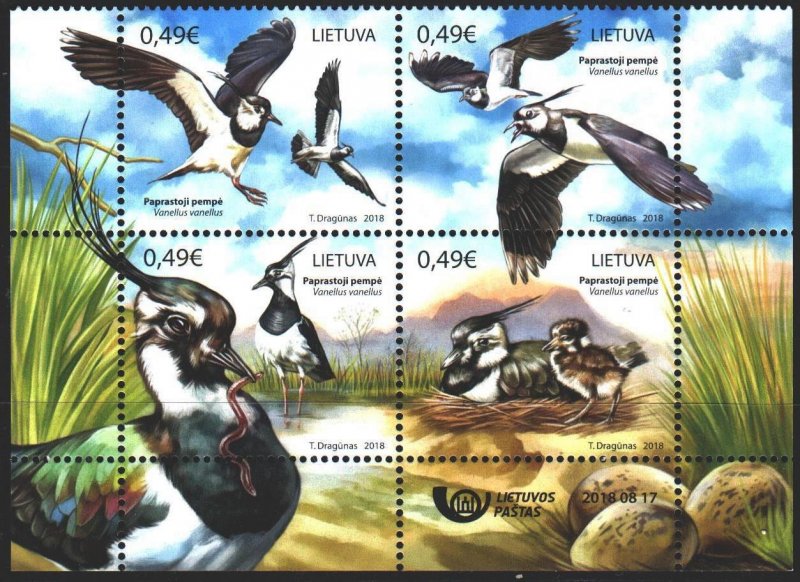 Lithuania. 2018. 1286-89. Birds, fauna. MNH.