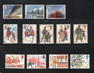 Great Britain #1019-1021, 1022-6, 1031-4  VF, Used, 3 sets, CV $5.50 ... 2481272