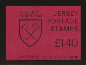 JERSEY SC# 143a COMP BKLT OF 7 PANES  FVF/MNH 1980