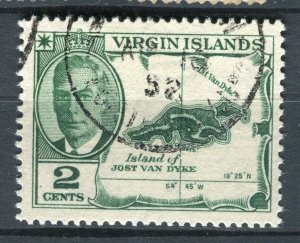 VIRGIN ISLANDS; 1950s early GVI pictorial issue fine used 2c. value