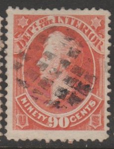 U.S. Scott #O24 Perry - Dept. of the Interior Official Stamp - Used Single