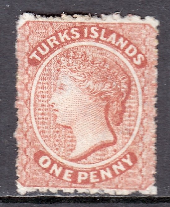 Turks Islands - Scott #5 - MNG - Thin - SCV $67.50