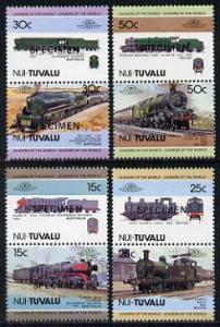 Tuvalu - Nui 1984 Locomotives #1 (Leaders of the World) s...