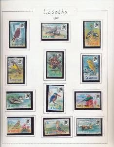 Lesotho 1970s/90s Wildlife Disney Birds M&U Appx 120 Items (Au10761)