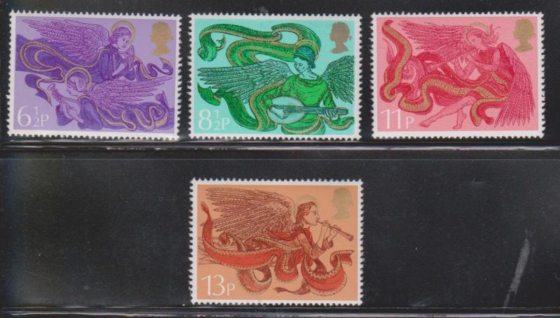 Great Britain Scott # 758-61 Mint Never Hinged - Christmas Angles 1975