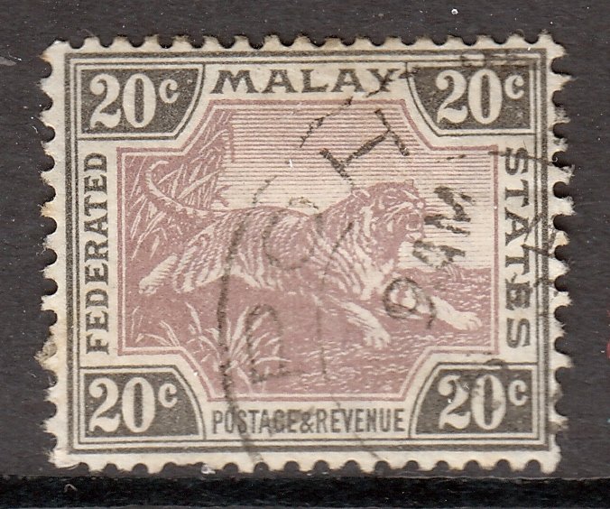 Malaya - Scott #66 - Used - Pulled perf, some toning - SCV $1.75