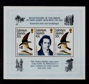 Solomon Isl Sc 556 NH issue of 1985 - Birds - Souvenir Sheet