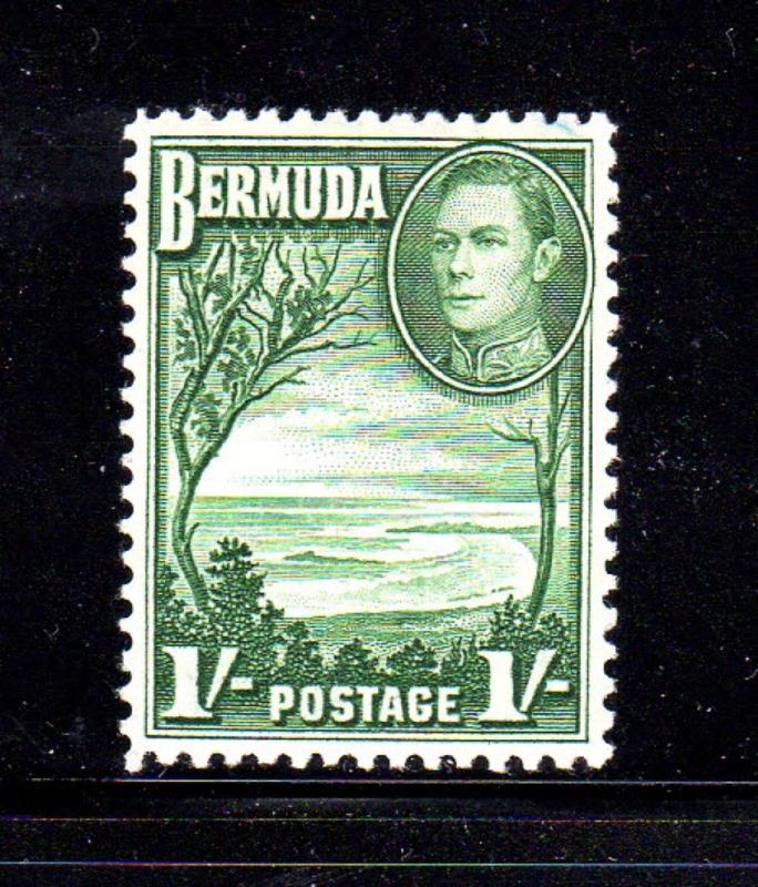 BERMUDA #122  1938  1sh  GRAPE BAY     MINT  VF NH  O.G  b