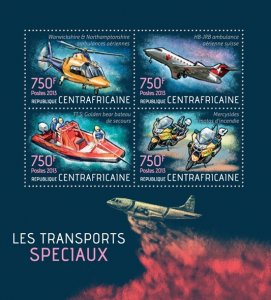 C A R - 2013 - Special Transport - Perf 4v Sheet - Mint Never Hinged