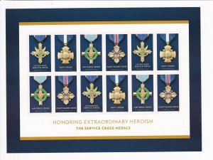 U.S.: Sc #5065-68, Service Cross Medals, Forever Stamps, MNH, Sheet of 12