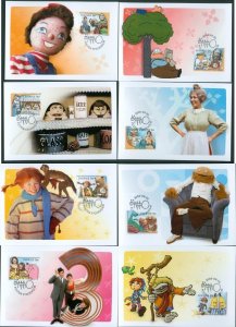 Sweden. 2006 Maximum Card. Complete Set 8 Card. Children's TV. 3 Diff. Engravers