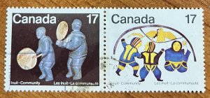 Canada #838a, XF used pair, CDS.