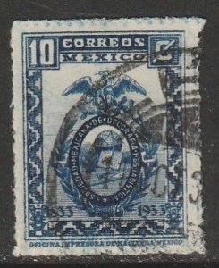 MEXICO 686, 10¢ Soc of Geography and Statistics USED. VF. (1041)