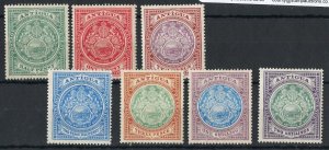 Antigua 1908 MCA set (ex 6d) fine mint sg41-47, 49-50 cat £162