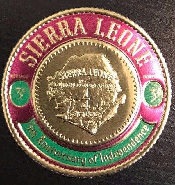 First Gold Postage Coinage of Sierra Leone- 12 values, 2c- 200 LE