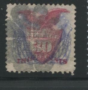 1869 United States Postage Stamp #121 Used F/VF Fancy Cork Postal Cancel