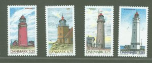 Denmark #1055-1058  Single (Complete Set) (Lighthouses)