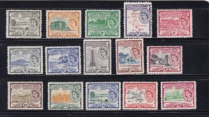 ST CHRISTOPHER & NEVIS # 120-134 VF-MLH QE11 ISSUES