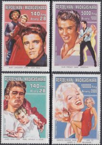 MALAGASY REPUBLIC Sc # 1295-8 CPL MNH MOTION PICTURES CENTENARY