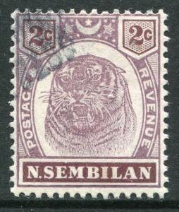 MALAYA NEGRI SEMBILAN ~ #6 Nice Used Issue TIGER HEAD ~ S5450