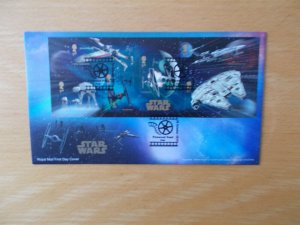 2015 Star Wars Miniature Sheet on First Day Cover + Pinewood Road, Iver Cancel