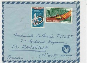 new caledonia & dependances 1960s air mail s.pacific games stamps cover ref21269 