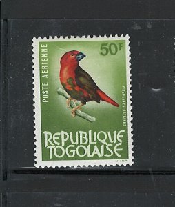 REPUBLIQUE TOGOLAISE 1964 - 1965 BIRDS  #C36 EXTREMLY LIGHT HINGE MARK