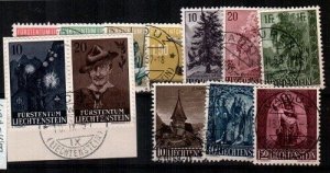 Liechtenstein Scott 308-19 Used (1957 Commemorative Year Set)