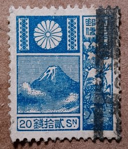 Japan #175a 20s Mount Fuji USED (1937) New Die 18½mm x22mm