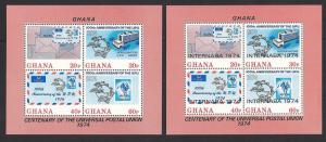 GHANA SC# 515A + 524A VF MNH 1974