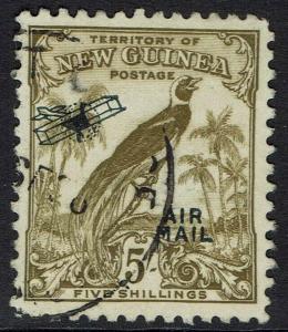 NEW GUINEA 1932 UNDATED BIRD AIRMAIL 5/- USED 