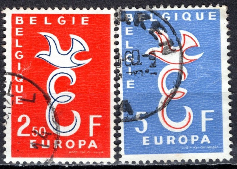 Belgium; 1958: Sc. # 527-528: Used Cpl Set