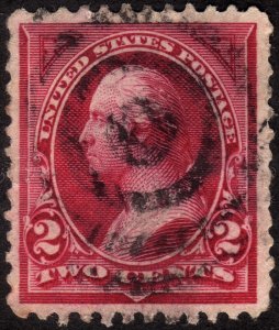 1894, US 2c, George Washington, Used, Sc 249, Lake