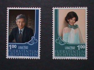 ​LIECHTENSTEIN-1982 SC#735-6-  HEREDITARY PRINCE HANS-ADAM MNH VERY FINE