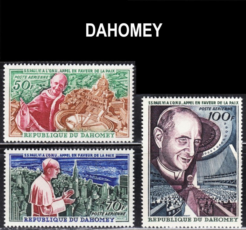 Dahomey Scott C39-41 F to VF mint OG NH.