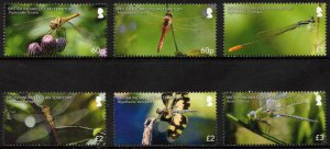 BIOT 2019 Dragonflies; Scott 510-15, SG 554-59; MNH
