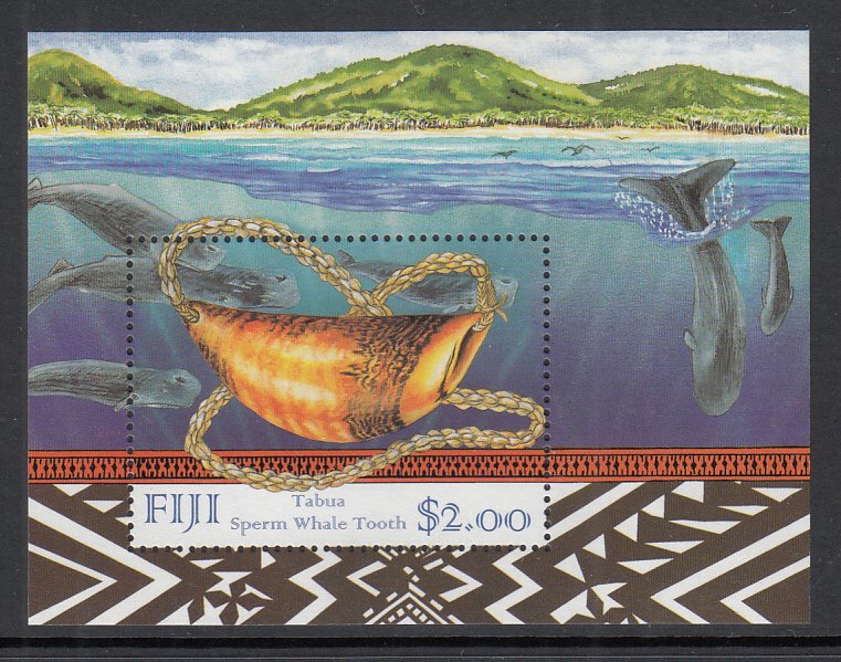 Fiji 824a Whales Souvenir Sheet MNH VF